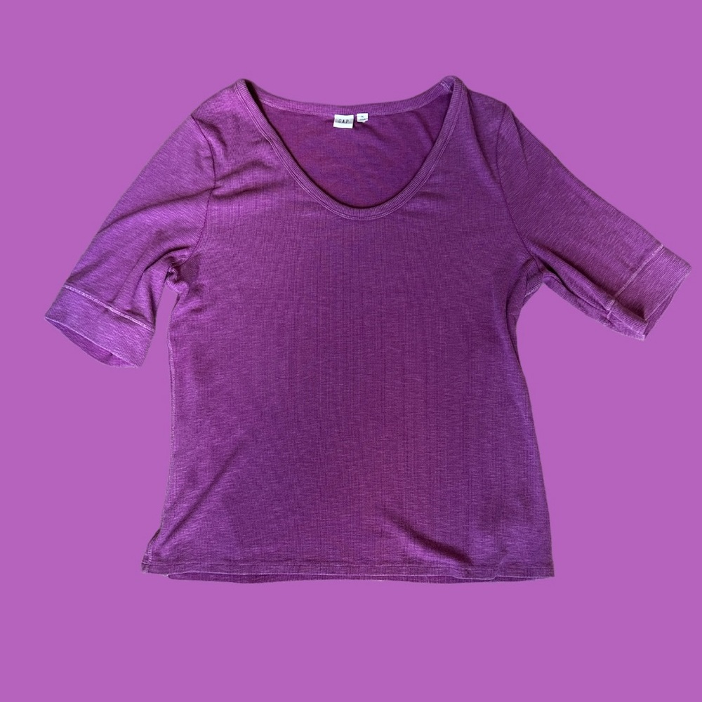 Scoop Neck Slub Waffle